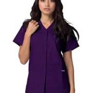 Adar Sivvan Women's Scrubs Mock Wrap Top - S8302 - Purple New With Tags Size 2X